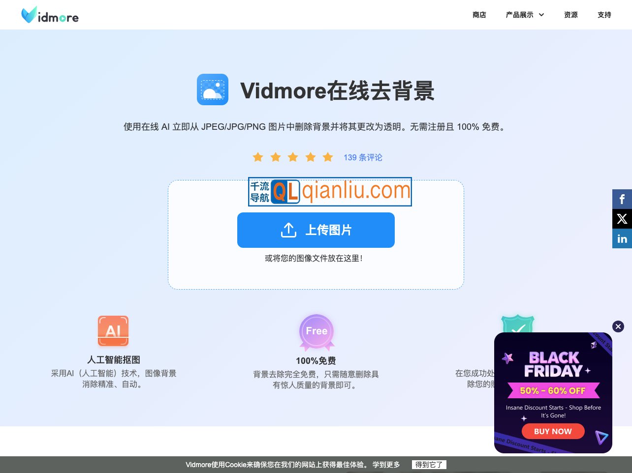 Vidmore在线去背景插图