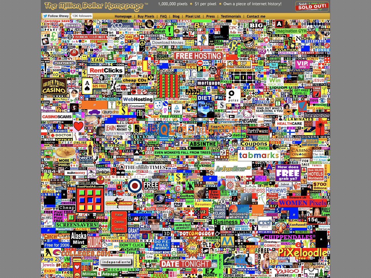 百万美元格子插图