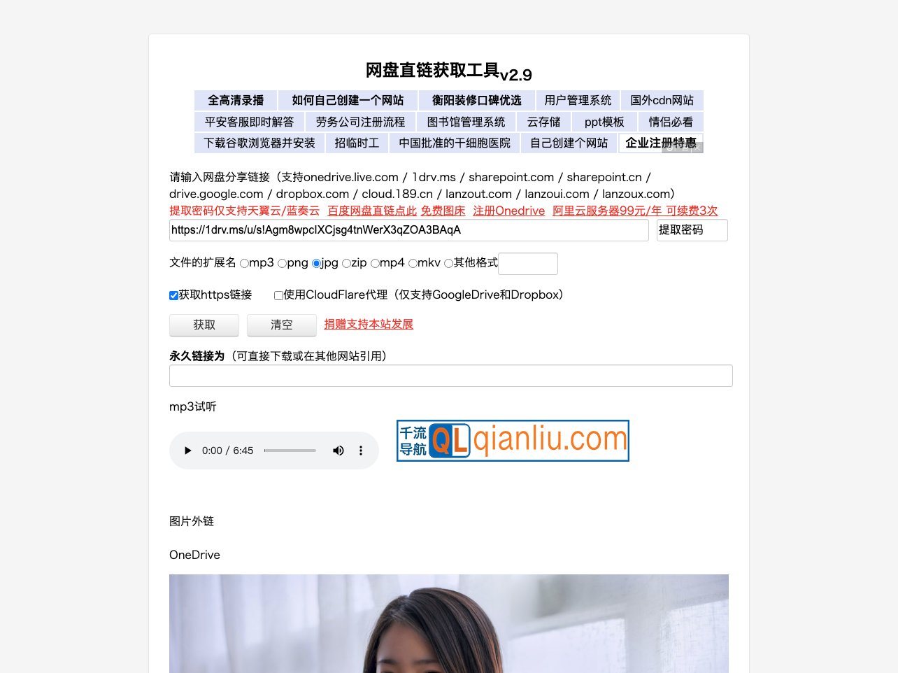 网盘直链获取工具插图