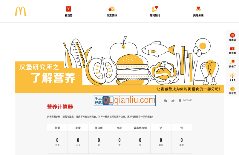 麦当劳营养计算器插图