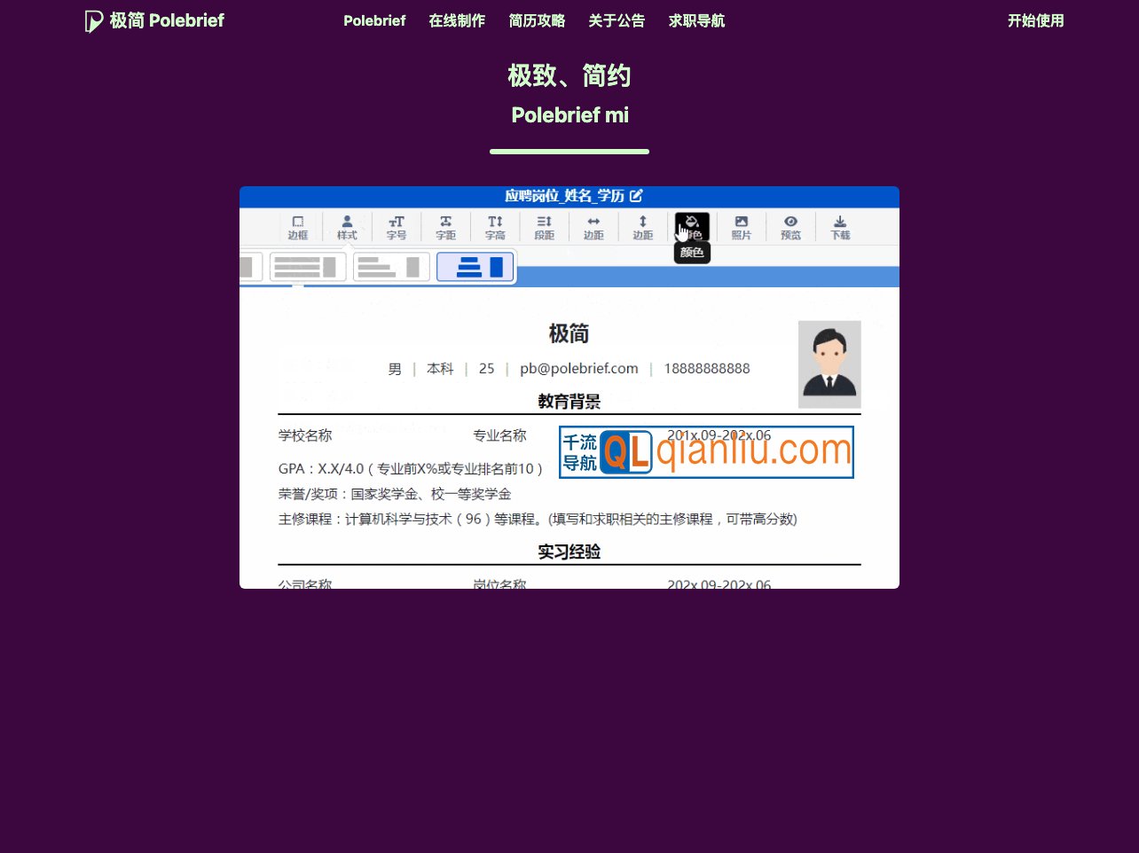 极简简历PoleBrief插图