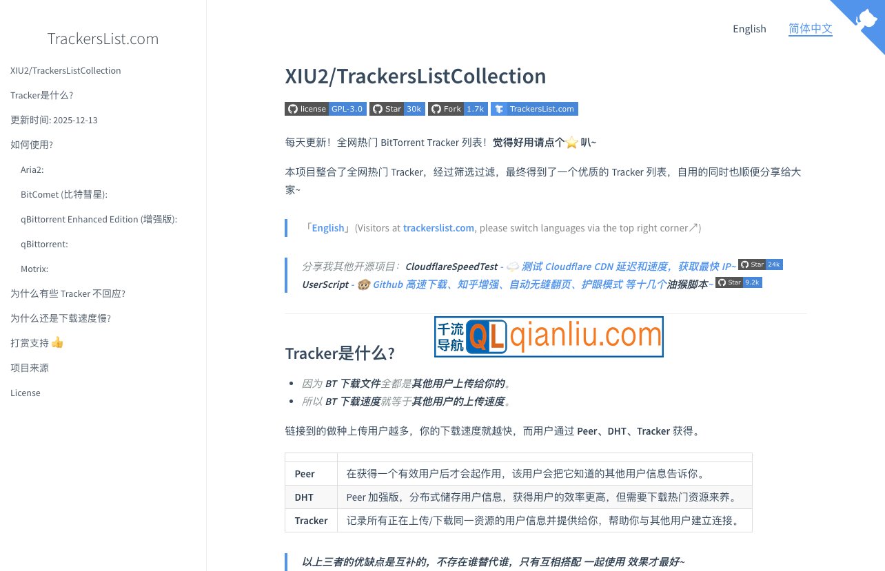 XIU2/TrackersListCollection插图