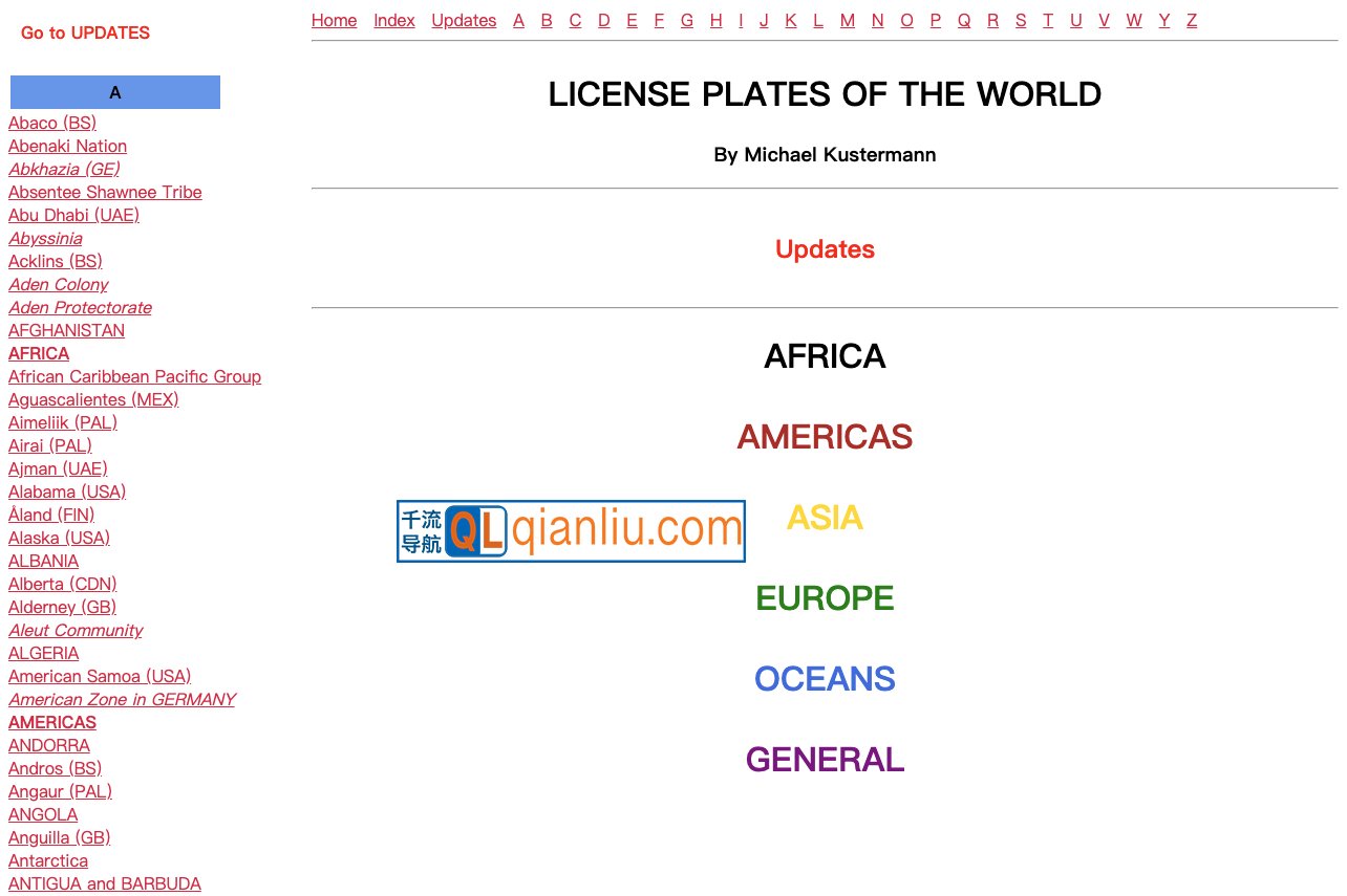 世界车牌资料库插图