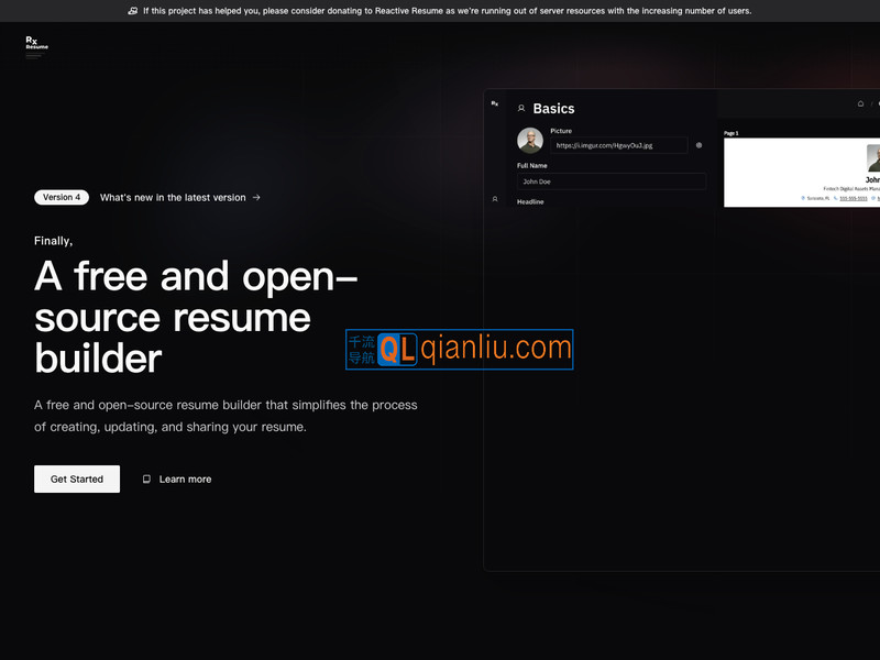 Reactive Resume插图